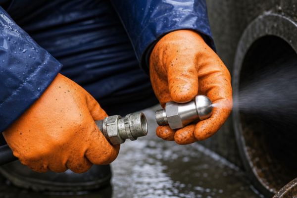 Técnico preparando una tobera compacta SE1